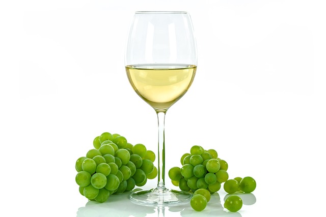sklenka bílého moravského vína